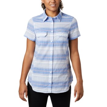 Columbia Overhemd Dames, Cape Alava Short Sleeve Blauw, 78WXNLTPQ